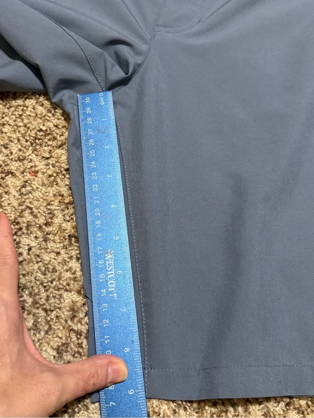 Quiksilver Steel Blue Amphibian Hybrid Chino Board Shorts Mens 34 EUC